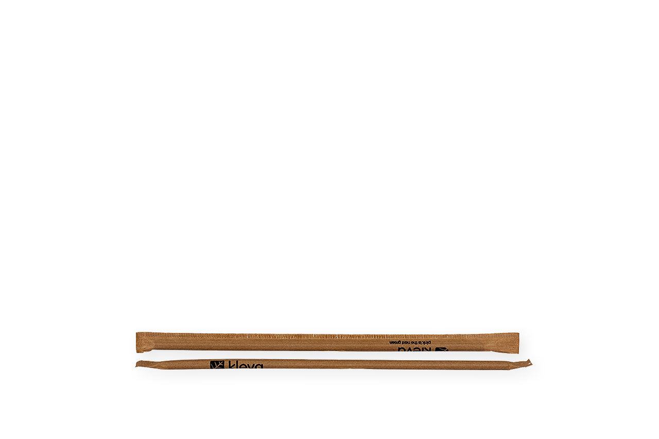 Trinkhalme, Strohhalme aus Papier, flexibel, braun, 220 mm lang, ⌀6 mm